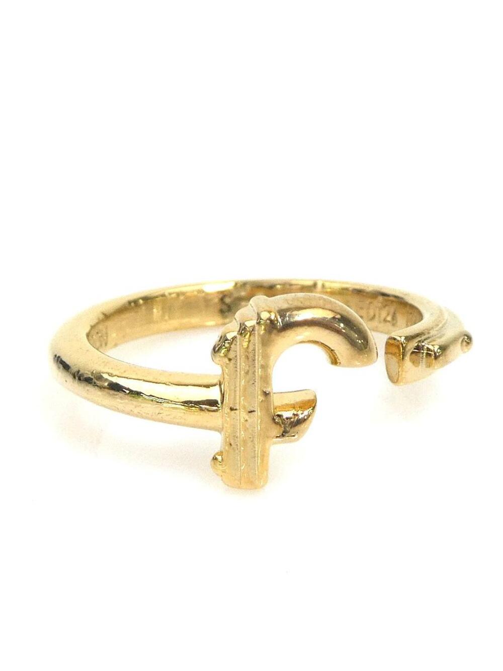 Auth Louis Vuitton Lv&Me J Ring Gold #337996L14B